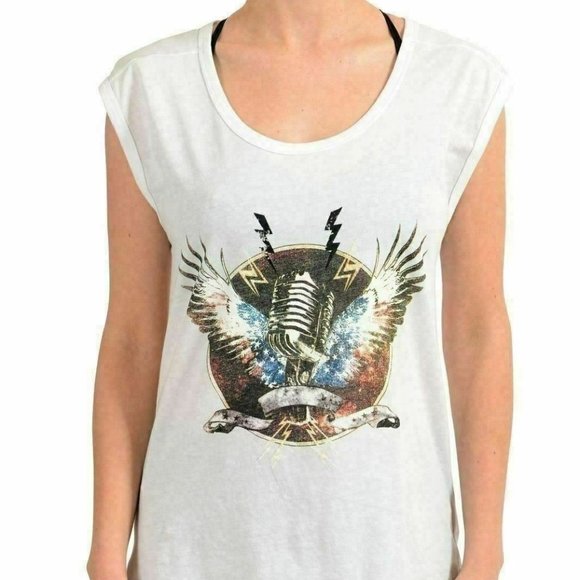 Just Cavalli Women's White Graphic T-Shirt